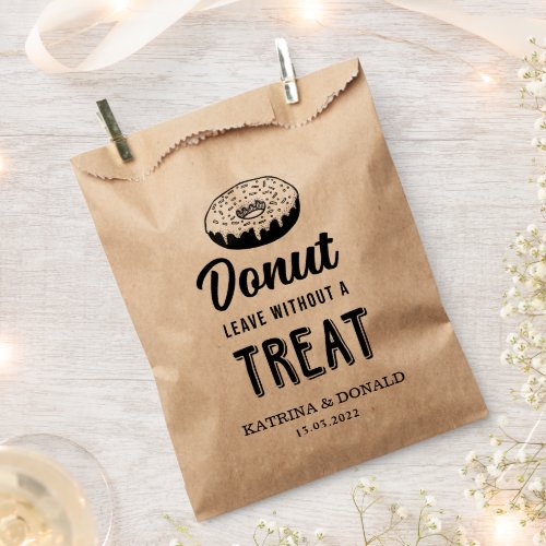 Donut Leave Without A Treat  Wedding Favor Bag
