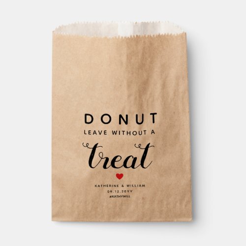 Donut Leave Without a Treat Wedding Snack Favor Bag