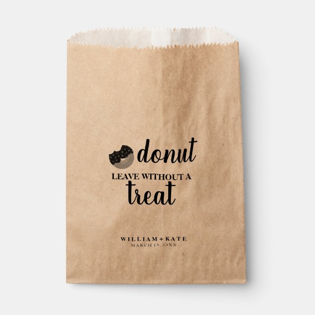 Donut Leave Without Treat Favor Bag (Front)
