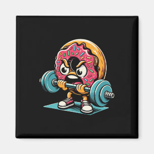 Donut Lifting Weights Funny Gym Workout Weightlift Magnet