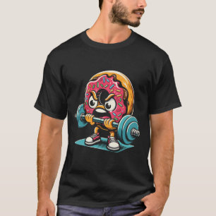 Donut Lifting Weights Funny Gym Workout Weightlift T-Shirt