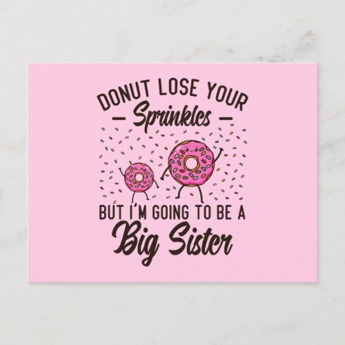 Donut Lose Your Sprinkles Big Sister Postcard