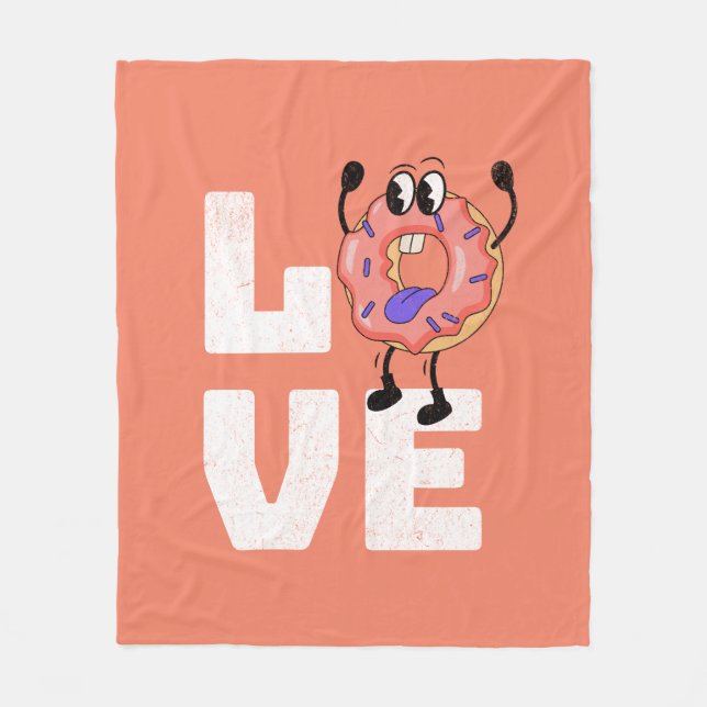 Donut love fleece blanket (Front)