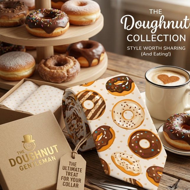Donut Lover Pattern  Neck Tie (Creator Uploaded)