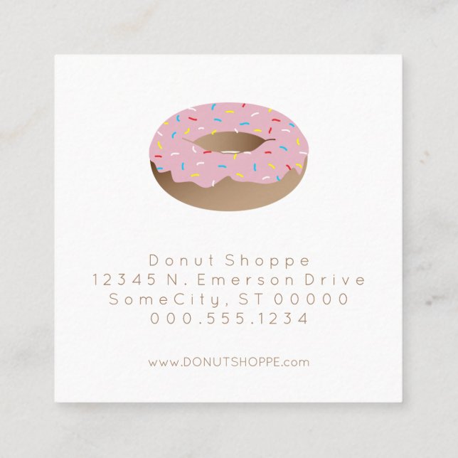 donut loyalty stamp card (Back)