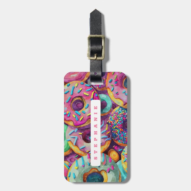 Donut Luggage Tags (Front Vertical)