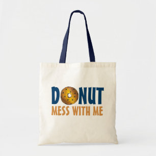 Donut Mess With Me Blueberry Doughnut Tote Bag