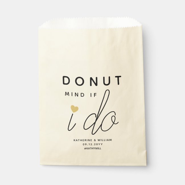 Donut Mind If I Do Custom Wedding Snack Favor Bag