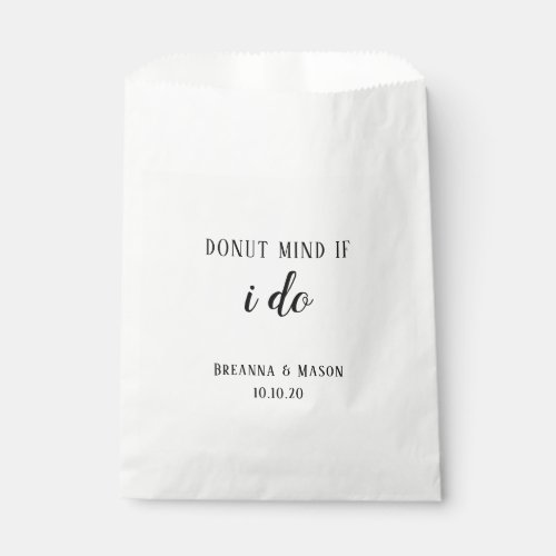 Donut Mind If I Do Dessert Wedding Bar Favor Bag