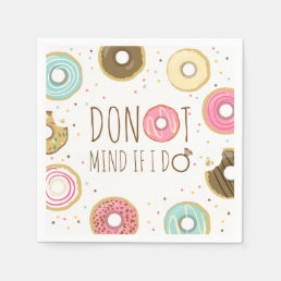 Donut Mind If I Do Paper Napkin Bridal Shower