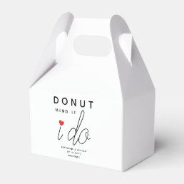 Donut Mind If I Do Red Heart Wedding Favor Boxes