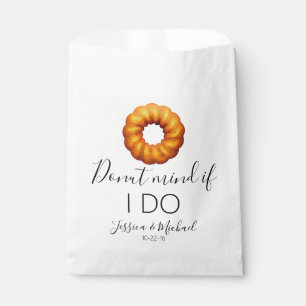 Donut mind if I  do watercolor wedding favor Bag