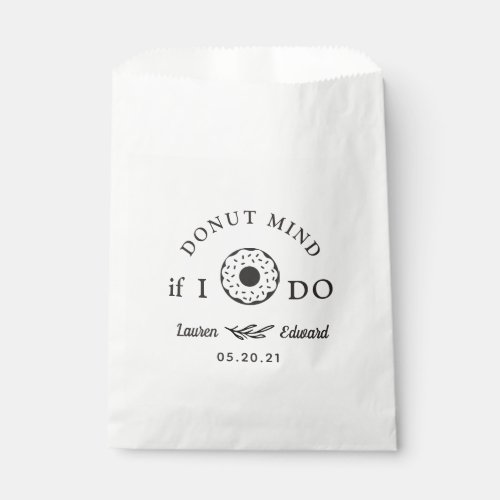 Donut Mind If I Do Wedding Bridal Shower Doughnut Favor Bag