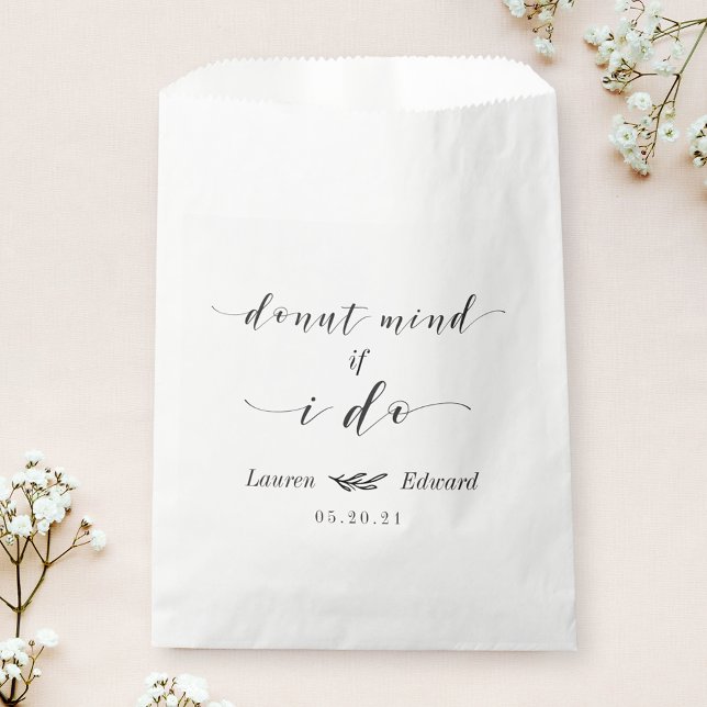 Donut Mind If I Do Wedding Doughnut Favor Bag (Creator Uploaded)