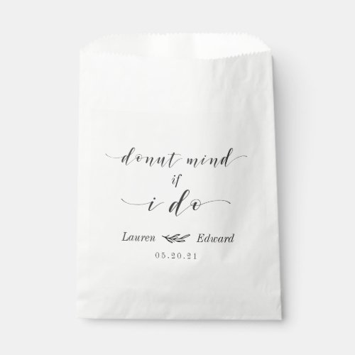 Donut Mind If I Do Wedding Doughnut Favor Bag