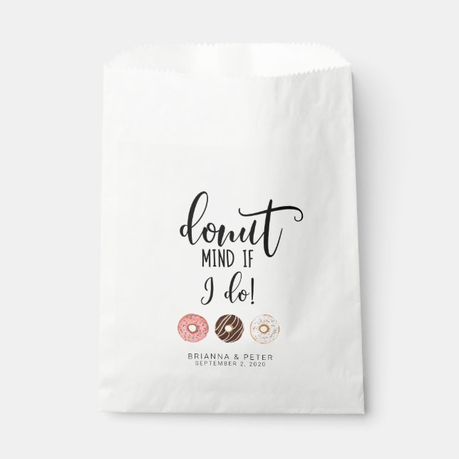 Donut Mind If I Do Wedding Favor Bags (Front)