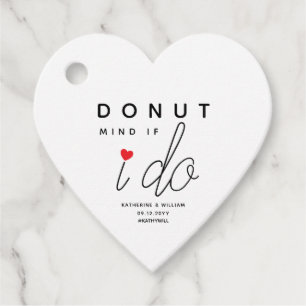 Donut Mind If I Do Wedding Snack Custom Favor Tags