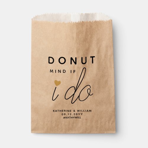 Donut Mind If I do Wedding Snack Kraft Favor Bag