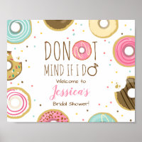 Donut Mind If I Do Welcome Sign Bridal Shower
