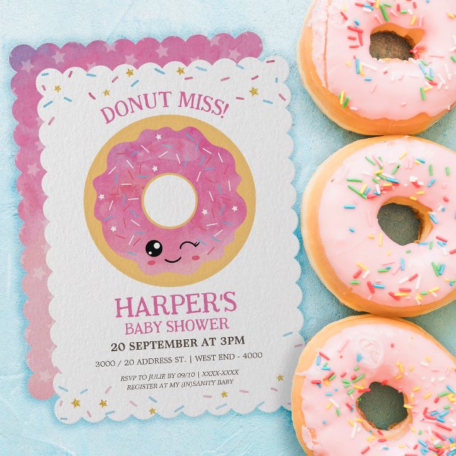Donut Miss Out Baby Shower Invitation (Creator Uploaded)