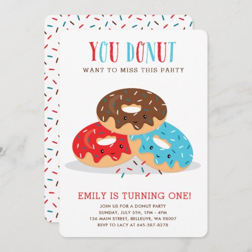 Donut Miss This Fun Birthday party invitation