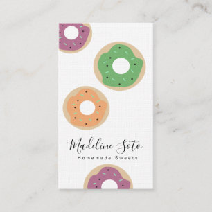 Donut Mix Sweets Baking Cake Decorator Business Card