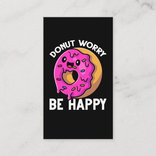 Donut Motivation Tasty Doughnut Lover Business Card