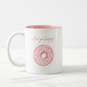 Donut Mug – “Are You Hungry?” Cute Quote Design 🍩