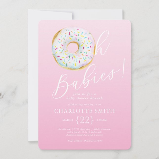 Donut Multiples Baby Shower Invitation (Front)