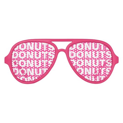 Donut obsession party shades funny pink sunglasses