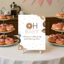 Donut Oh Baby Add Your Text Printable Sign