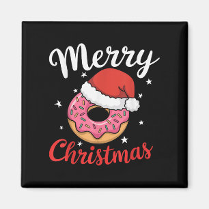 Donut Pajama Xmas Santa Donuts Christmas Kids Magnet