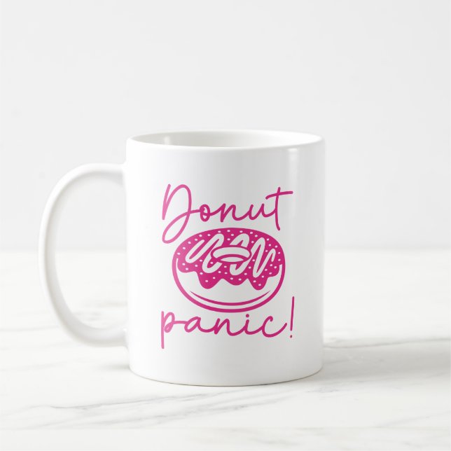 Donut Panic Coffee Mug (Left)