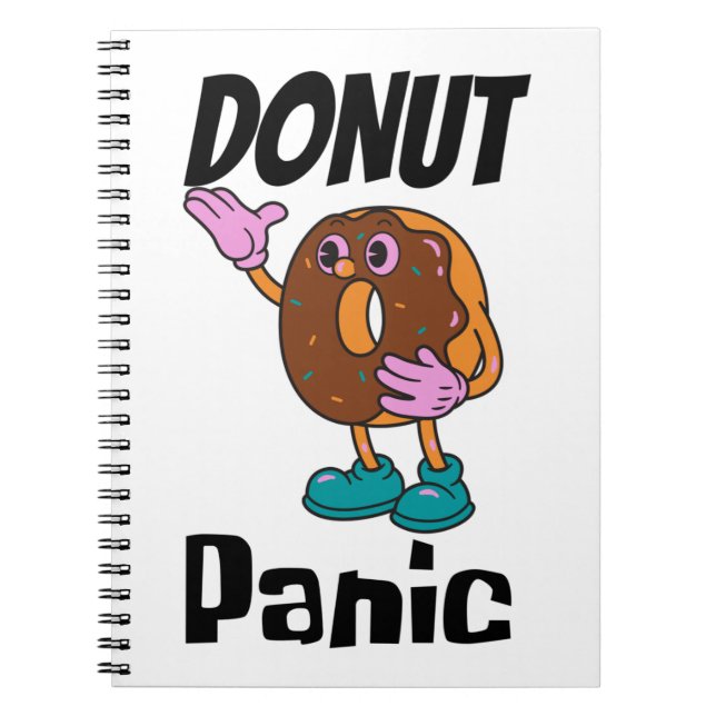 Donut Panic Funny Notebook (Front)