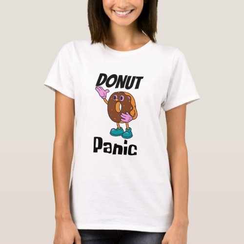 Donut Panic Funny T_Shirt