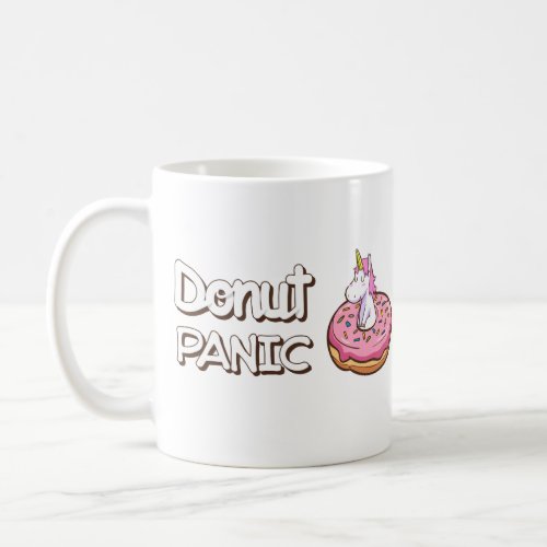 Donut Panic Unicorn Coffee Mug