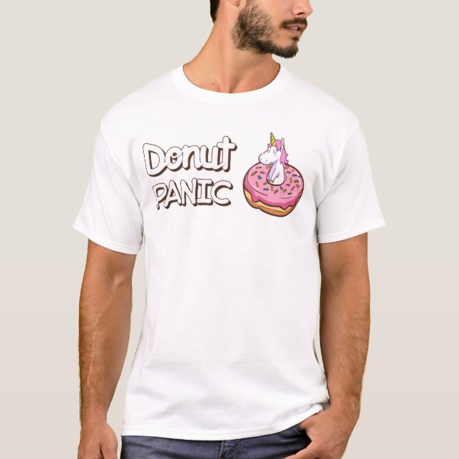 Donut Panic Unicorn T-Shirt (Front)