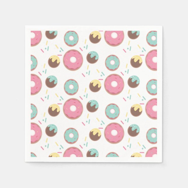 Donut Party Baby Shower Sprinkles Napkins (Front)