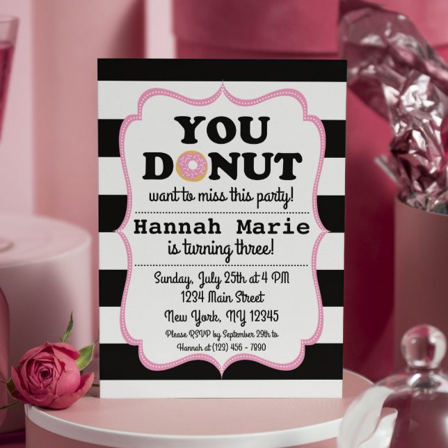 Donut Party Birthday Invitation (Creator Uploaded)