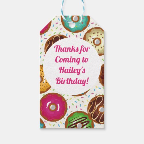 Donut Party Favor Tag