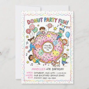 Donut Party Fun Invitation