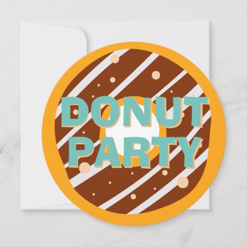 Donut Party Gender Neutral Any Age Kids Birthday Invitation