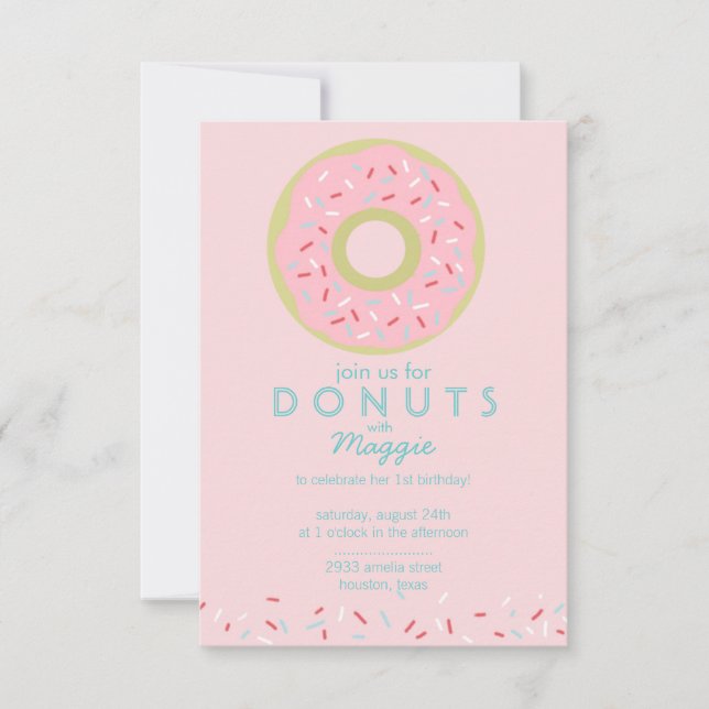 Donut Party Invitation (Front)