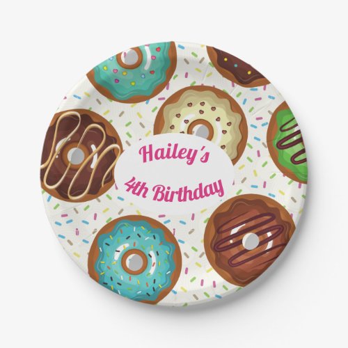 Donut Party Personalized Plates