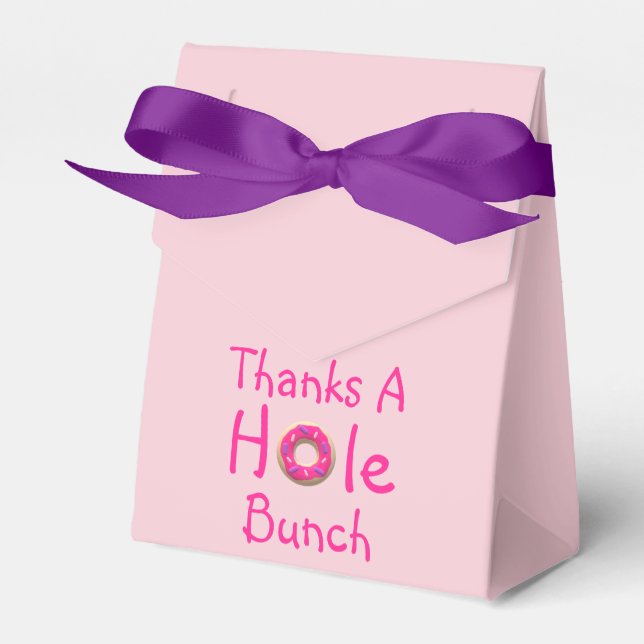 Donut Party Thank You Favor Bag Boxes (Front Side)