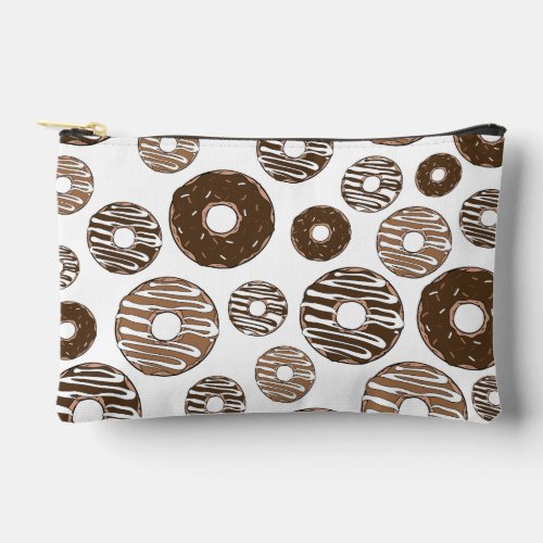 Donut Pattern Chocolate Donuts Caramel Donuts Accessory Pouch