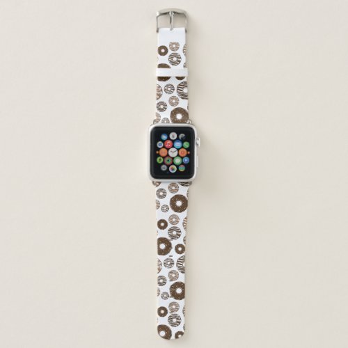 Donut Pattern Chocolate Donuts Caramel Donuts Apple Watch Band