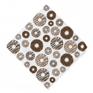 Donut Pattern, Chocolate Donuts, Caramel Donuts Bandana