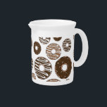 Donut Pattern, Chocolate Donuts, Caramel Donuts Beverage Pitcher<br><div class="desc">Cute,  fun and adorable pattern with chocolate and caramel donuts. Modern and trendy gift,  perfect for the donut lover in your life.</div>