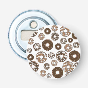 Donut Pattern, Chocolate Donuts, Caramel Donuts Bottle Opener